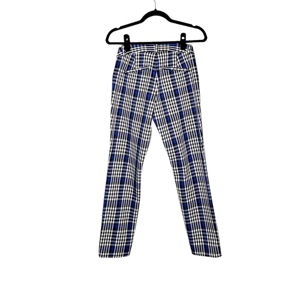 NWOT Banana Republic Women’s Modern Sloan Skinny Plaid Pant Blue/White Size 2 - Picture 6 of 7